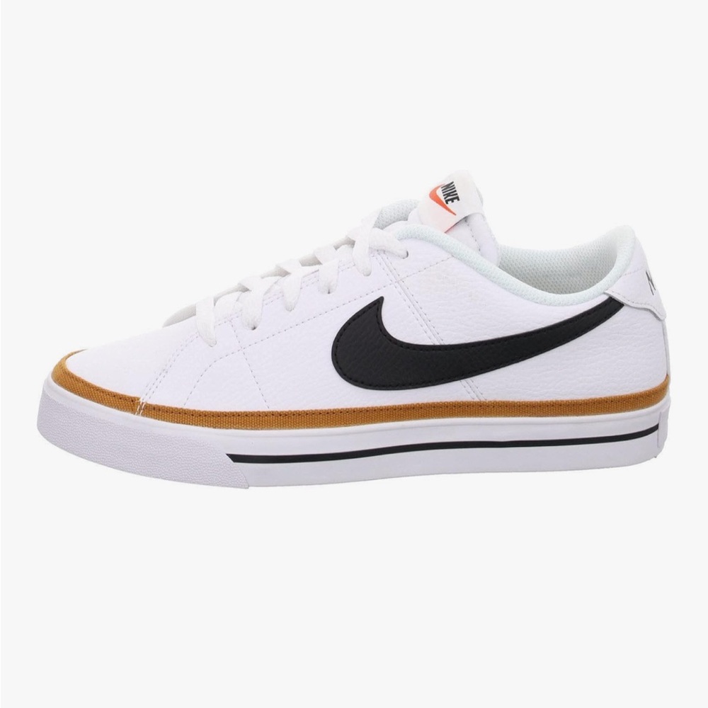 Nike White and Black Court Sneakers